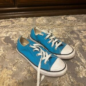 Converse Kids Turquoise Canvas Sneakers Size 3